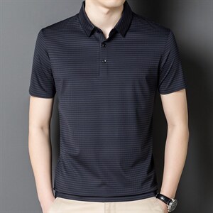 夏季新款男士翻领短袖t恤中年有领男装上衣服休闲POLO衫,冬天晚饭搭配什么衣服图片