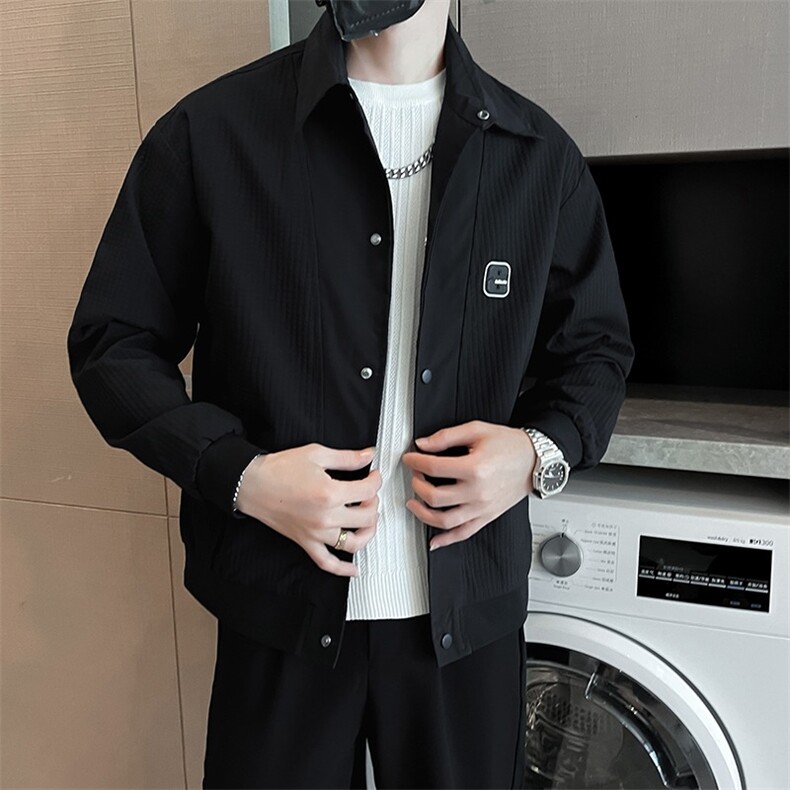 工装外套男新款潮流短款夹克衣服男士春秋款上衣图片