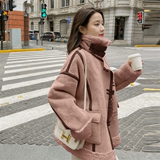 【现货】2025冬季新款羊羔毛皮毛一体外套2C037960P175K268，女装短外套，2C037