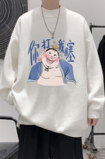 半高领毛衣男大码胖子针织衫毛线衣M18437-P45加绒款-P65，男装针织衫/毛衣，电商A040