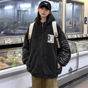 2023冬上新加绒加厚刺绣棉衣羊羔绒连帽外套男女 992-P110控价158图片