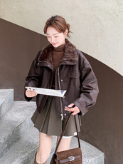 25冬季新款皮毛一体厚绒皮衣外套2B138-803P235K360，女装皮衣，2B138