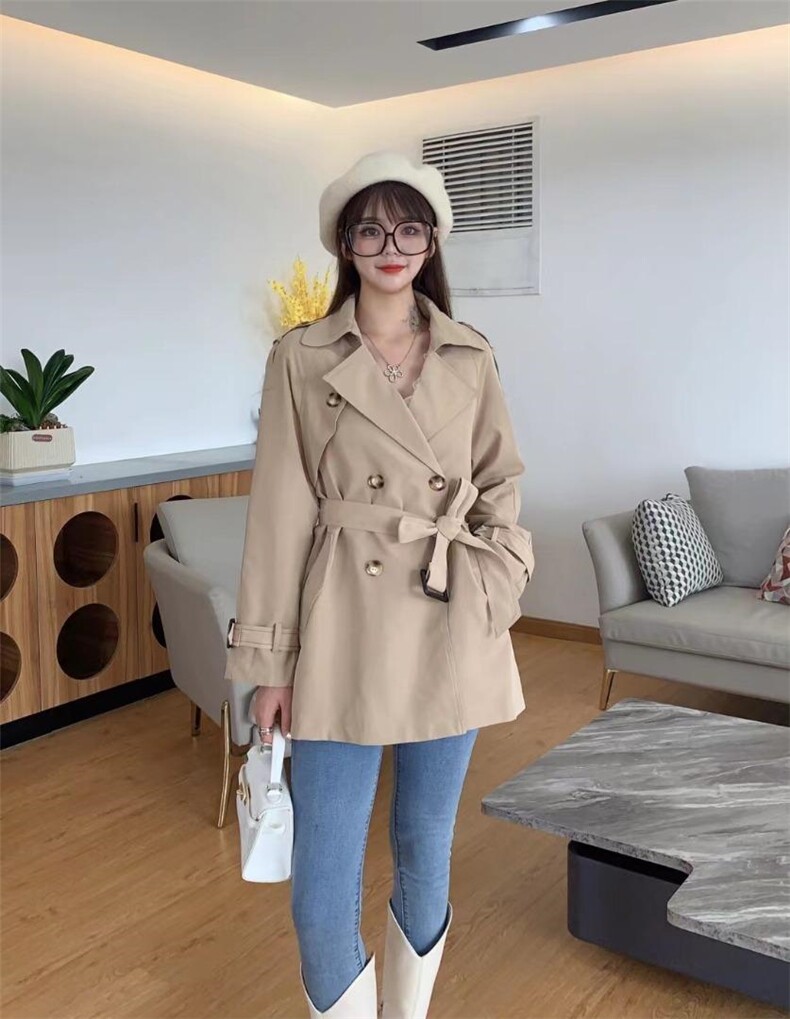 现货风衣外套三色三码，女装风衣，艾涵o