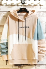 7XL-M挂拍2023春季新款连帽长袖卫衣男休闲撞色上衣加肥加大码，男装卫衣，钱塘717(原712)