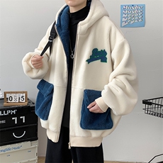 冬款加绒加厚棉衣绒里羊羔绒设计感连帽外套男士922-P110控价158，男装棉衣，电商A441-1