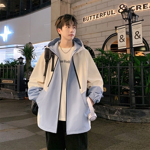 港风上衣拼接多拉链夹克宽松落肩拼色冲锋衣外套 JK831 P78图片