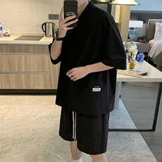 酒店青少年舒适超薄运动速干抗皱冰丝套装TZ21-特批70，男装休闲套装，星座718