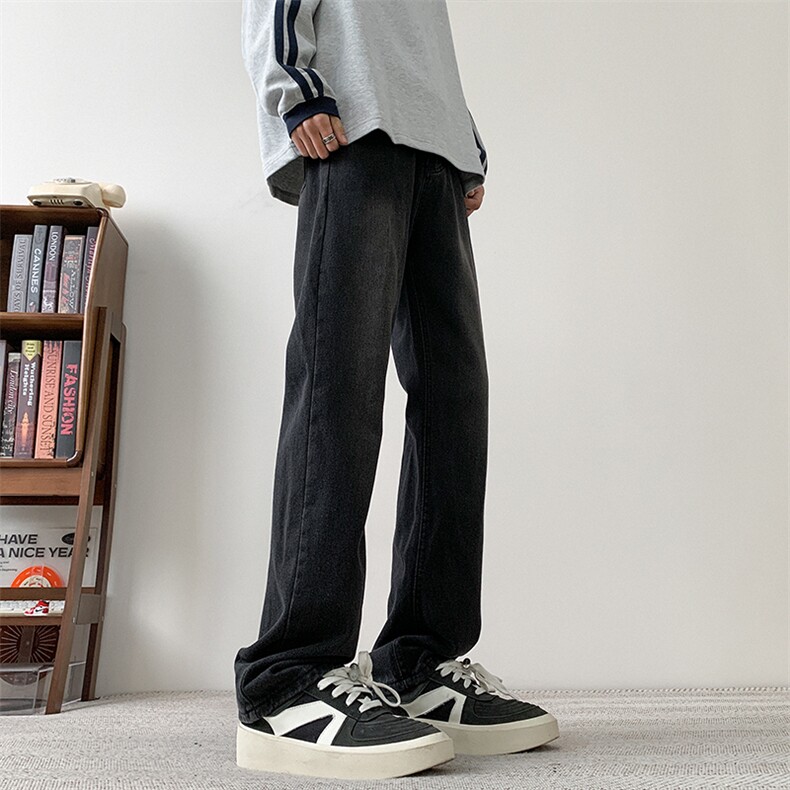 现货主推款加大码纯色直筒牛仔裤男XZ-310A-2BK305P50控78,男装牛仔裤,星座310A-2