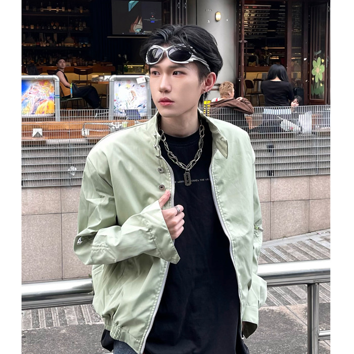 炸街痞帅外套男秋季美式潮牌街头高级HY201-P65,女装短外套,星座1109-4