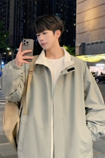 新款宽松两面穿二开夹克男撞色立领上衣外套DSA157B-JK7908-特P70，男装夹克，电商A157B