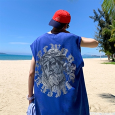 B239-1223-P23个性头像印花夏季坎肩无袖T恤男装背心/马甲，男装背心/马甲，星座514-2(原B239)