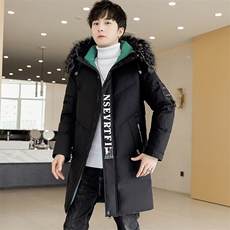 棉衣男冬季连帽中长款大毛领时尚百搭长款棉服外套MY1668-P113，男装棉衣，星座310B-3