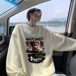 抖音品质秋季新款黑神话悟空仿棉圆领卫衣wycm7012-特批28控49图片