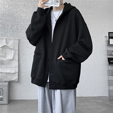 M~8XL开衫夹克/连帽卫衣大码连帽重磅秋冬加厚休闲外套KS2102P80，男装夹克，电商B238