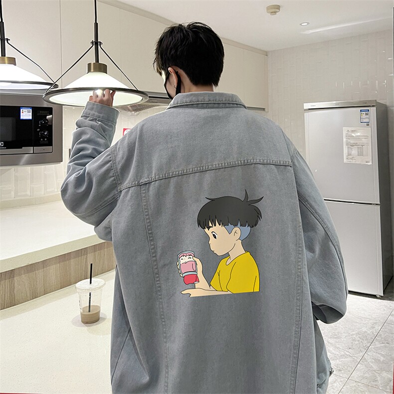 牛仔夹克男大码牛仔外套男茄克 NJ77200-P60加绒款-P75图片
