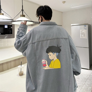 牛仔夹克男大码牛仔外套男茄克 NJ77200-P60加绒款-P75图片