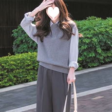 秋季新款时尚百搭宽松显瘦休闲马甲女外套，女装马甲，萱芳婷羊绒