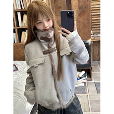 羊羔毛外套棉服男女冬季加绒加厚保暖立领棉衣夹克M6056，男装夹克，星座1116A（原606A-3）