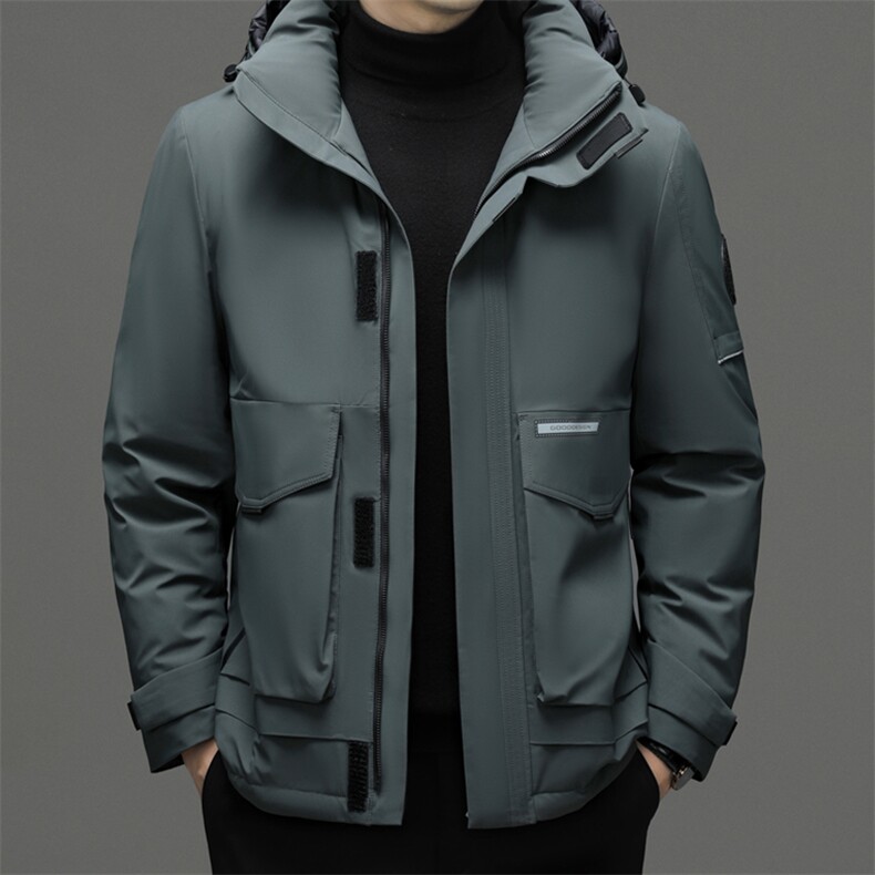 CSYR89616钱塘2020-2冬季厚款商务休闲中年男士连帽羽绒服P292,男装羽绒服,钱塘207-2