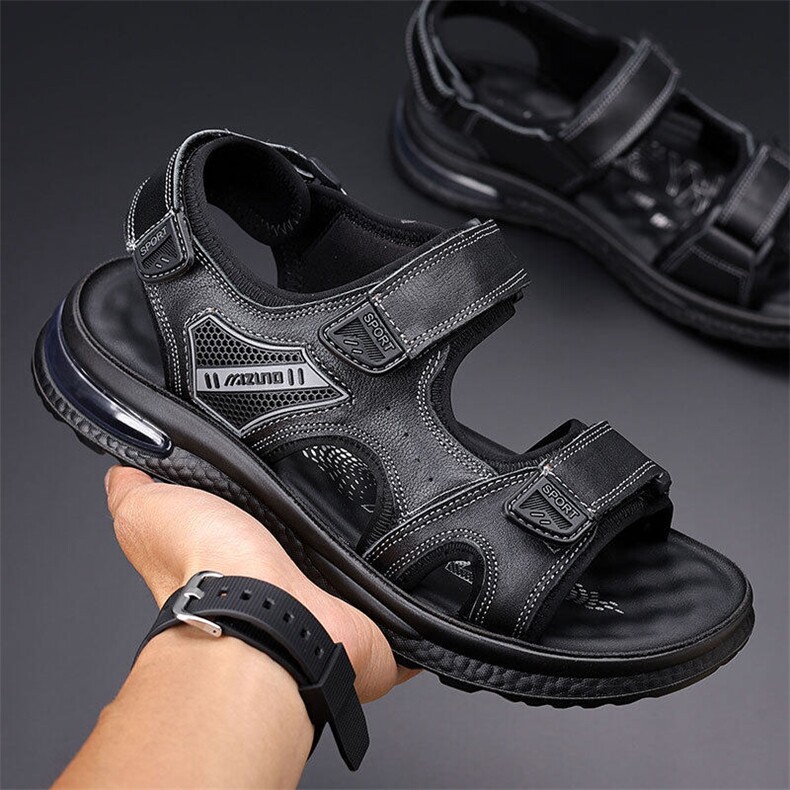 X4980-p135凉鞋男运动款夏季休闲沙滩鞋男真皮气垫凉拖鞋，男鞋凉鞋，星座1407-3