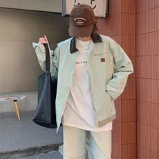 EE126-P88薄荷曼波夹克时尚外套女秋冬季宽松显瘦慵懒风工装上衣，男装夹克，星座911-3