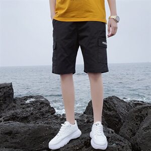 短裤男士裤子潮流夏季潮牌外穿宽松薄款五分休闲裤工装裤S501图片