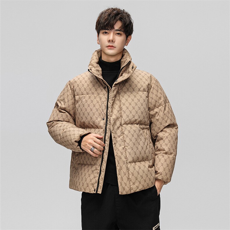 2025冬装新款潮牌ins港风时尚印花羽绒服夹克加厚外套潮H01-P140，男装羽绒服，星座1210B