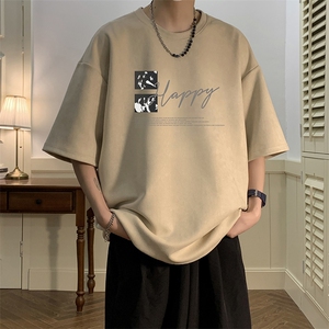 麂皮绒短袖t恤男大码半袖男 JD82431-P25图片