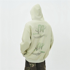 美式设计感水洗炒花潮牌宽松连帽情侣卫衣外套1015-WY355-P90，女装短外套，四季星座1015
