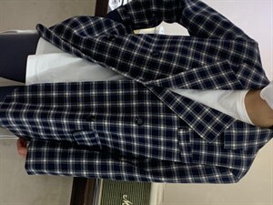 3167#薄呢格纹西装,女装西装,mm+ 里墨恩