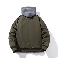 现货三色带帽可拆卸秋冬飞行服棉服情侣装夹克潮牌炸街外套，男装棉衣，电商A105