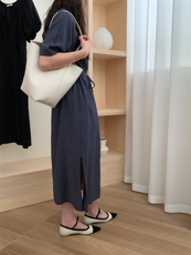 夏季新款简韩连衣裙～，女装连衣裙，三文鱼