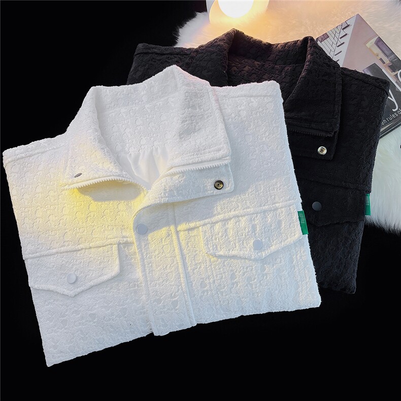 平铺小香风美式牛仔夹克男大码M-5XL宽松百搭工装外套JK8740P125，男装工装外套，星座227-7