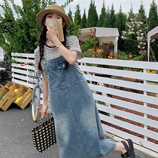 现货牛仔背带裙套装212-1805-单背带裙P105-K155套装P135-K190，女装套装/套裙，浙宝285（原212）