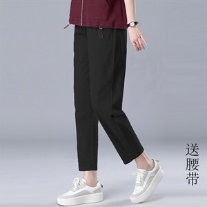 582款休闲弹力百搭裤子中腰加厚2024年秋季图片