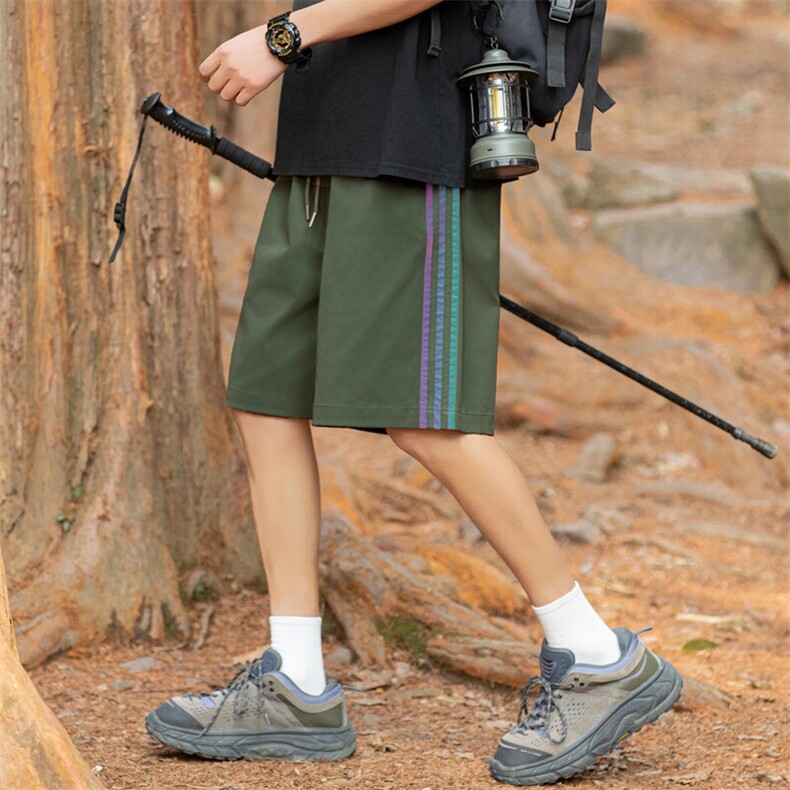 2025夏季新款男士户外运动休闲中裤薄款透气宽松五分裤多袋裤p38，男装牛仔裤，星座1113