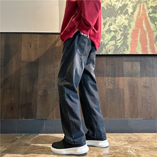 K1223-p35-控58oversizecleanfit牛仔裤褶皱直筒裤老爹裤长裤，男装牛仔裤，星座103A-1