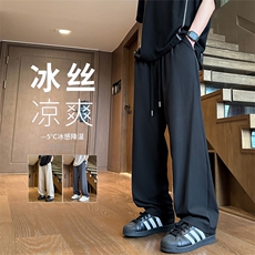 2024夏季新款内景大码弹力直筒冰丝裤M-5XHK24620-特P25，男装休闲裤，电商A022