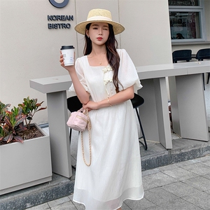 夏季新款上新~气质温柔风中长款连衣裙女图片