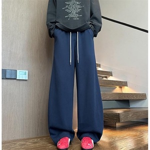 美式高街潮牌男女运动休闲裤直筒宽松卫裤慵懒显瘦休闲长裤子图片