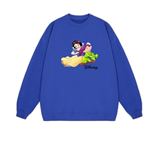 2025年秋季长袖套头通勤白雪公主小矮人，女装卫衣/绒衫，花可