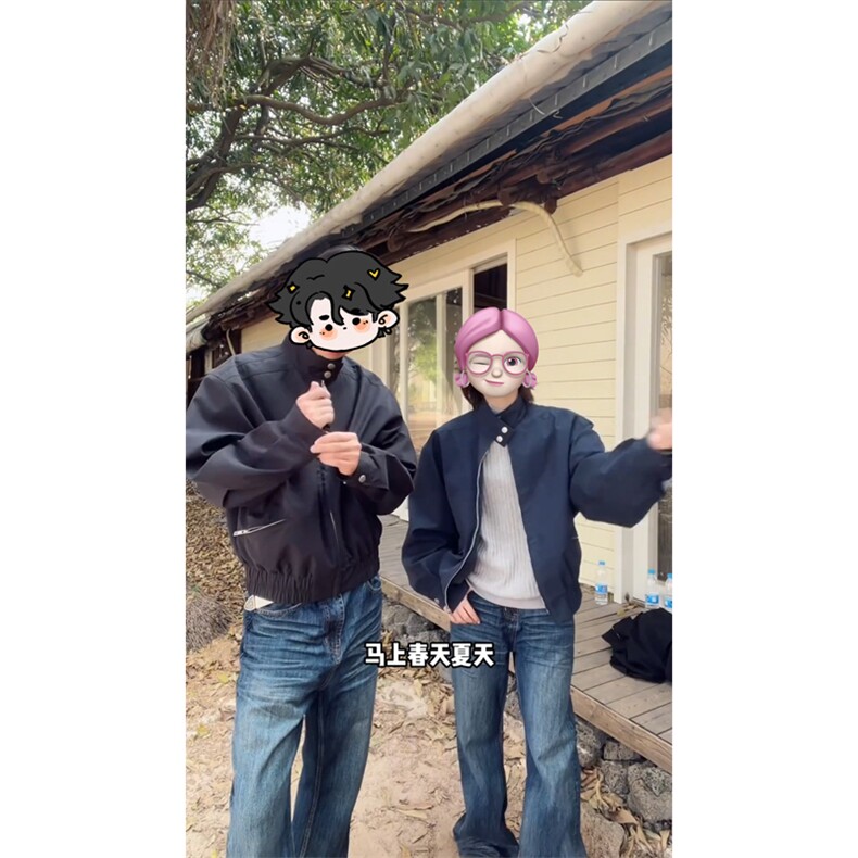网图有货 藏青色复古哈灵顿夹克立领飞行员棒球服外套男 A337-P70图片
