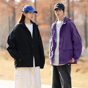 男士防晒衣连帽情侣休闲外套宽松夹克春夏户外潮流A266-FS001-P35，男装防晒衣，电商A266