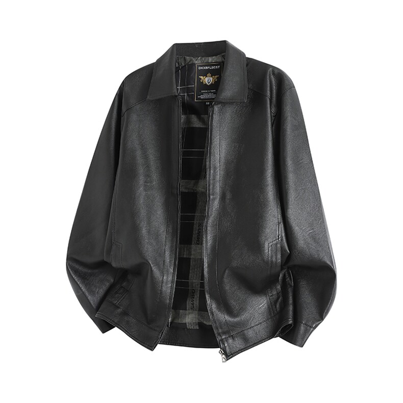 2025年新款宽松版皮衣皮夹克PU机车服1409-6607-P48，男装皮衣，星座1409