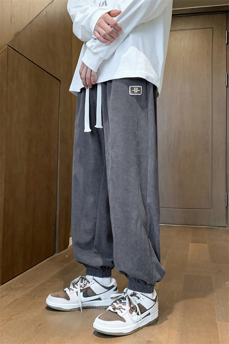 秋季男士灯芯绒运动裤男士宽松束脚休闲裤CK2329P32,女装休闲裤,星座1107