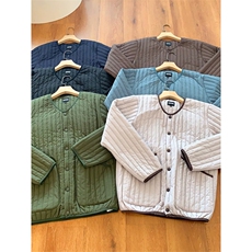 网图高品冬季轻薄保暖复古条纹绗缝棉衣棉服情侣男女A1092-P78，男装棉衣，星座1505