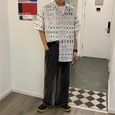 2023男春秋情侣宽松休闲将短袖衬衣SC605P26，男装衬衫，星座1116-2