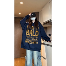现货已做版权美式复古斑驳字母连帽重磅卫衣男女WY23-P50控78，男装卫衣，星座205-5