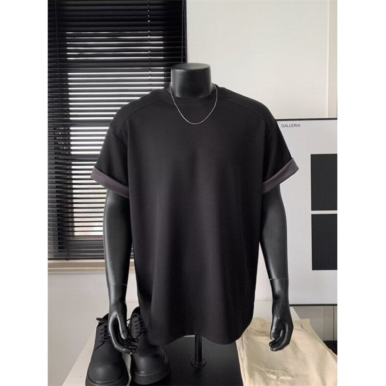 双色莫代尔T恤男女短袖韩版潮流拼色帅2026夏季ins体恤ST552-P48，男装T恤，星座412-2