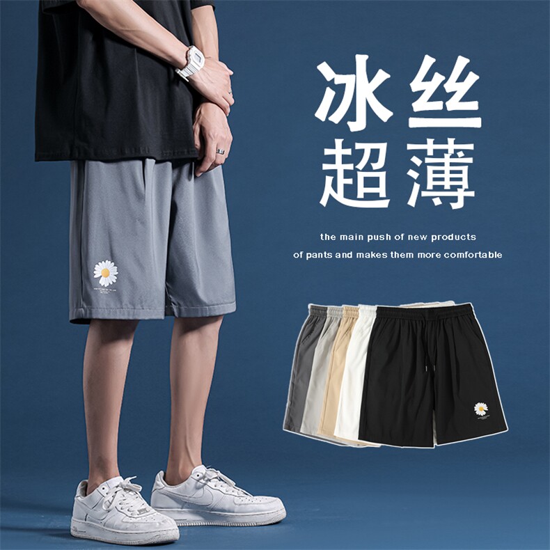 百搭2023夏季新款休闲短裤男士韩版青少年中裤五分裤DK517特批16图片